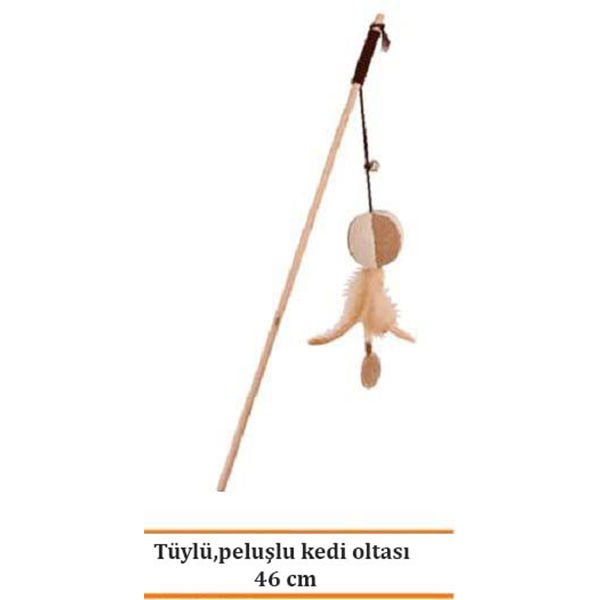 Eastland Peluş ve Tüylü Kedi Oltası 46 Cm