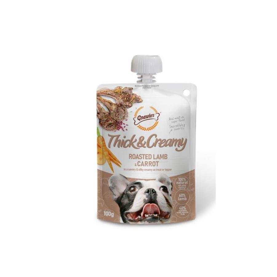 Gnawlers Kızartılmış Kuzu ve Havuç Aromalı Krema Köpek Ödül Maması 100gr