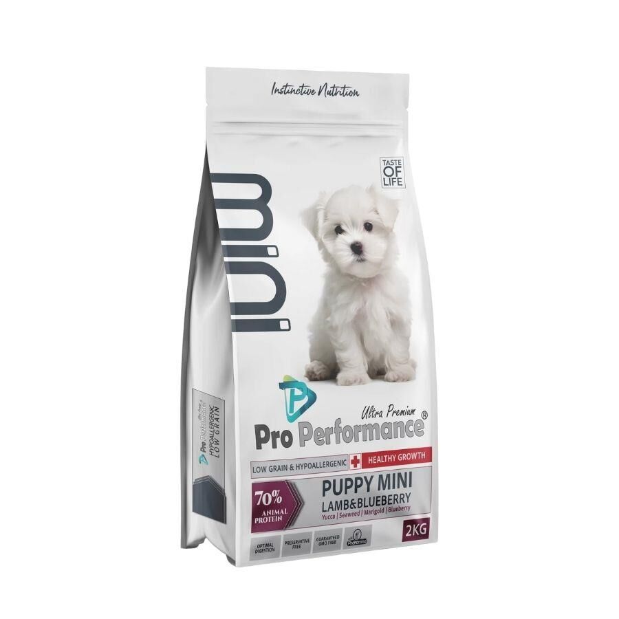 Pro Performance Mini Irk Kuzulu ve Yaban Mersinli Yavru Köpek Maması 2 Kg