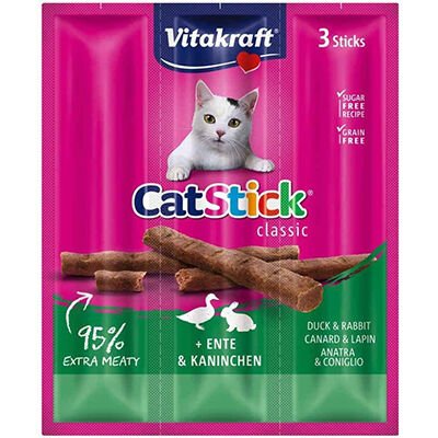 Vitakraft Cat Stick Tavşanlı ve Ördekli Kedi Ödül Maması 3x18 Gr