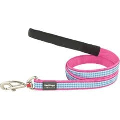 Red Dingo Adjustable Fang It Desenli Köpek Uzatma Tasması Pembe 20 Mm