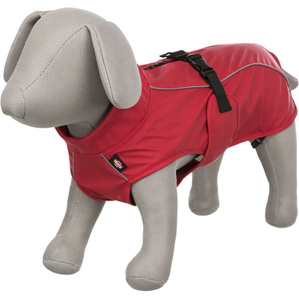 Trixie Vimy Dolgulu ve Yansıtıcı Köpek Yağmurluğu Kırmızı Xlarge 80 Cm