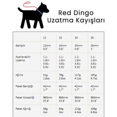 Red Dingo Adjustable Fang It Desenli Köpek Uzatma Tasması Pembe 20 Mm