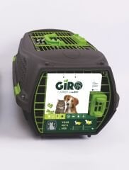 M-Pets Eco Giro Carrier Kedi ve Küçük Irk Köpek Taşıma Çantası 51.6x32.7x29.6 Cm Siyah/Yeşil Medium