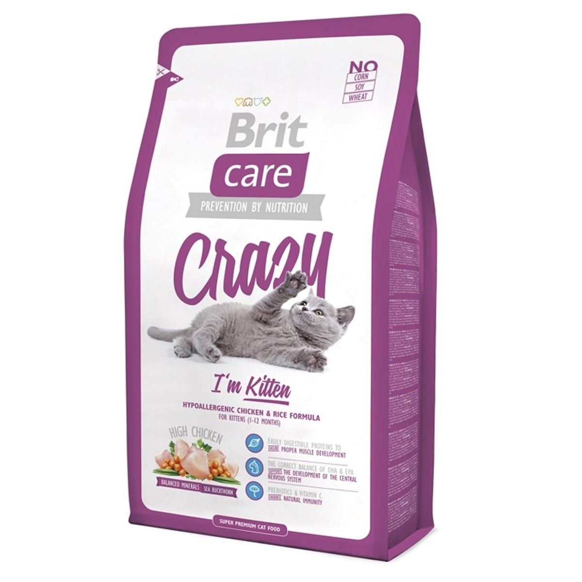 Brit Care Crazy Kitten Tavuklu Yavru Kedi Maması 2 Kg