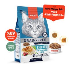 Wanpy Tavuklu Tahılsız Yetişkin Kedi Maması 1.5 Kg