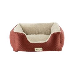 Pet Comfort Echo Mirinda Peluş Kedi ve Köpek Yatağı Ekru/Tarçın Small 60x50 Cm