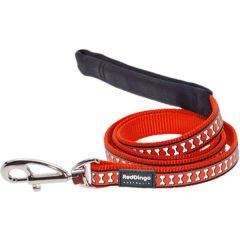 Red Dingo Reflektörlü Kemik Desenli Köpek Uzatma Tasması Turuncu 25 Mm