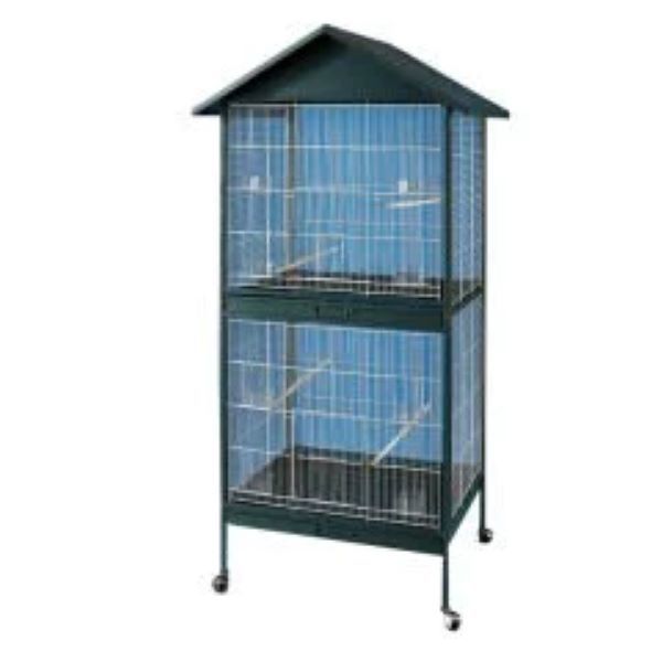 Qh Pet Cage İki Katlı Tel Salma Kuş Kafesi 76x61x186 Cm