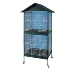 Qh Pet Cage İki Katlı Tel Salma Kuş Kafesi 76x61x186 Cm