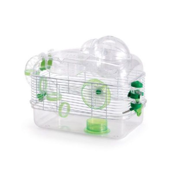 Euro Gold Oyuncaklı Şeffaf Hamster Ginepig ve Tavşan Kafesi 40x26x38 Cm