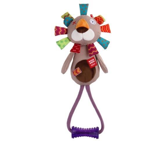 Gigwi Plush Friendz Öten Aslan Diş Kaşıyıcılı Köpek Oyuncağı 35 cm