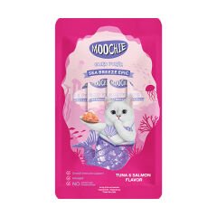 Moochie Ton Balıklı ve Somonlu Sıvı Kedi Ödülü 15 Gr 5 Adet