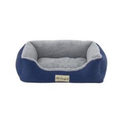 Pet Comfort Bravo Duo Mirinda Peluş Kedi ve Köpek Yatağı Gri/Mavi Small 55x45 Cm