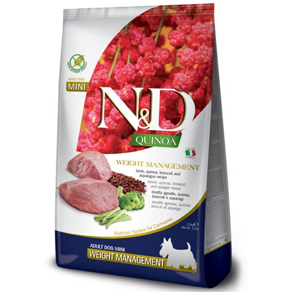 N&D Quinoa Weight Management Mini Yetişkin Köpek Maması 2.5 Kg