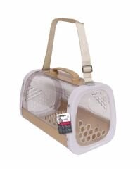 M-Pets Honey Kedi ve Küçük Irk Köpekler için Taşıma Çantası 59.1x38.1x35.4 Cm Kahverengi