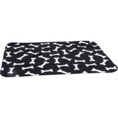 Flamingo Kemik Desenli Köpek Battaniyesi Siyah 100x70 cm