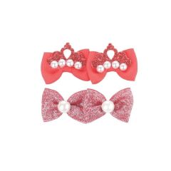 M-Pets Glam Fiyonklu Kedi ve Köpekler İçin Aksesuar Toka Kırmızı