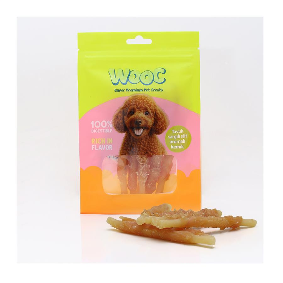 Wooc Tavuk Sargılı Süt Aromalı Köpek Ödülü 75 Gr