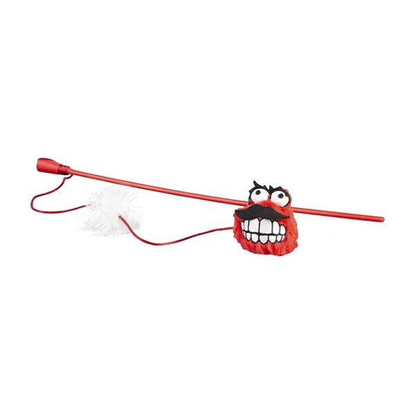 Rogz Catnip Toyz Fluffy Magic Stick Peluş Kedi Olta Oyuncağı Kırmızı 46 Cm