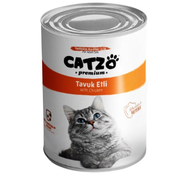 Catzo Premium Tavuklu Parça Etli Yetişkin Kedi Konservesi 400 Gr