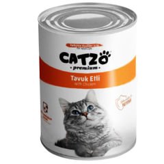 Catzo Premium Tavuklu Parça Etli Yetişkin Kedi Konservesi 400 Gr