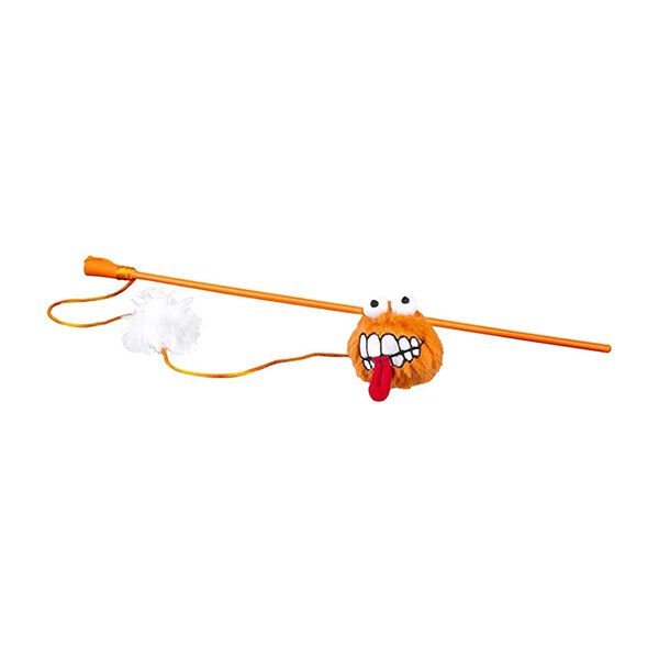 Rogz Catnip Toyz Fluffy Magic Stick Peluş Kedi Olta Oyuncağı Turuncu 46 Cm