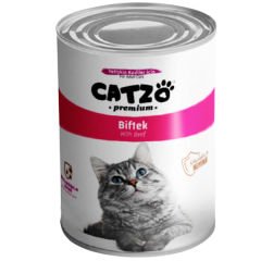 Catzo Premium Biftekli Parça Etli Yetişkin Kedi Konservesi 400 Gr