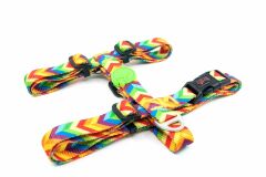 Tailpetz Rainbow Desenli Köpek Göğüs Tasması Xsmall 19-33x22-37 Cm