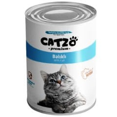 Catzo Premium Somonlu Parça Etli Yetişkin Kedi Konservesi 400 Gr