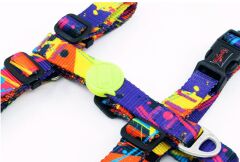 Tailpetz Splash Desenli Köpek Göğüs Tasması Xsmall 19-33x22-37 Cm