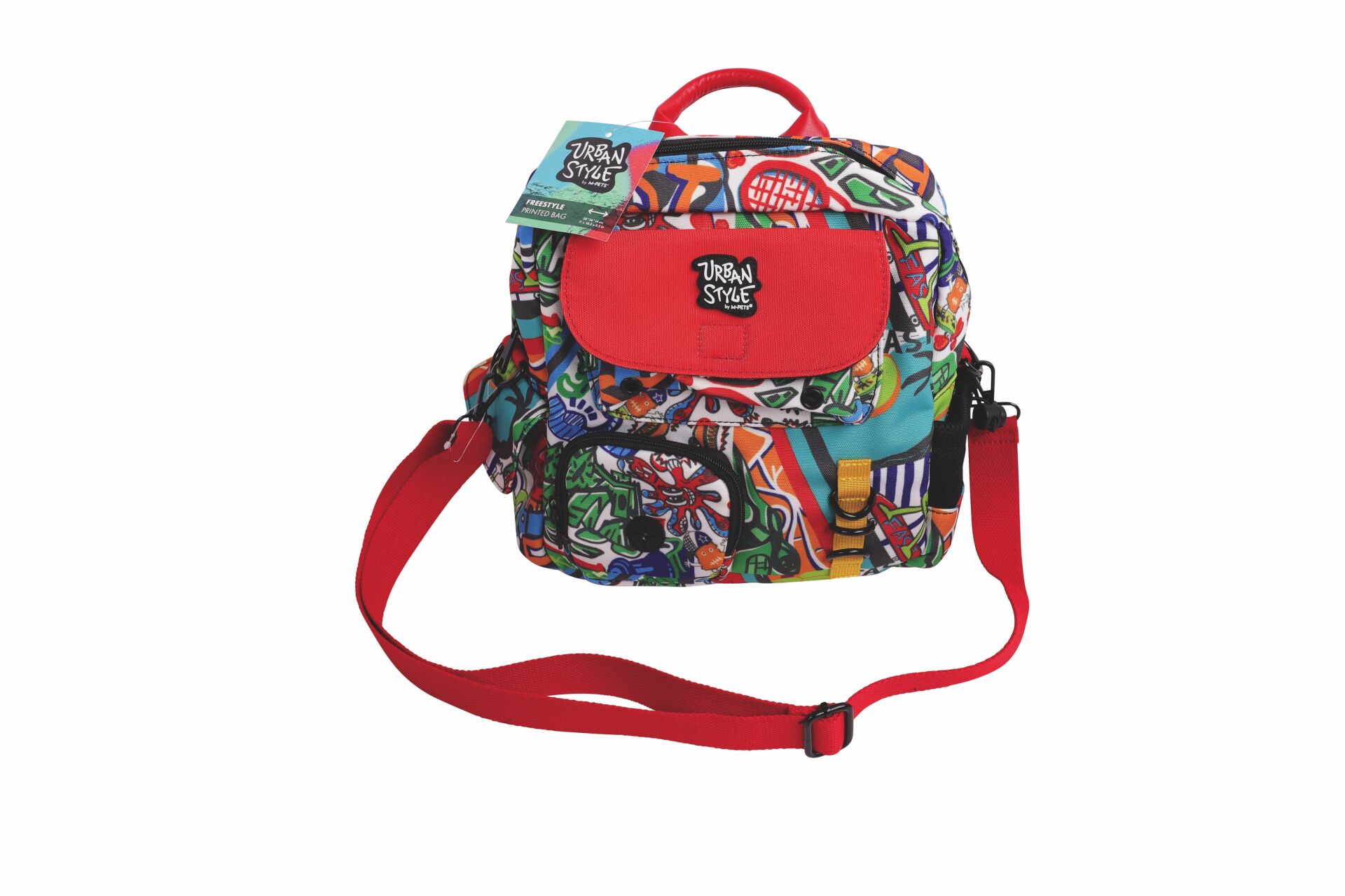 M-Pets Urban Style Freestyle Evcil Hayvan Aksesuar Taşıma Çantası 28x26x14 Cm Karışık Renkli