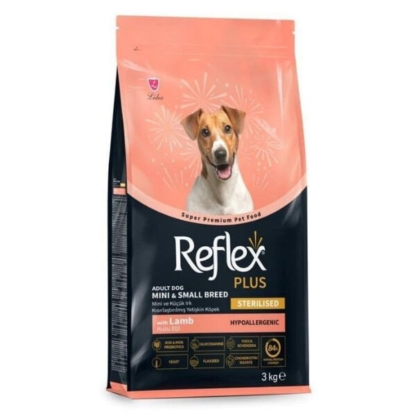 Reflex Plus Kuzu Etli Mini ve Küçük Irk Kısırlaştırılmış Yetişkin Köpek Maması 3 Kg