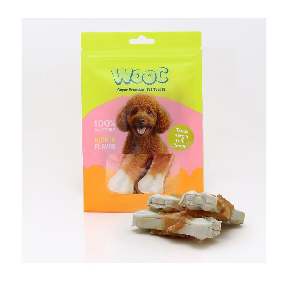 Wooc Tavuk Sargılı Mini Kemik Köpek Ödülü 75 Gr