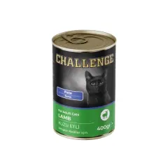 Challenge Pate Kuzu Etli Yetişkin Konserve Kedi Maması 1 Adet 400 Gr