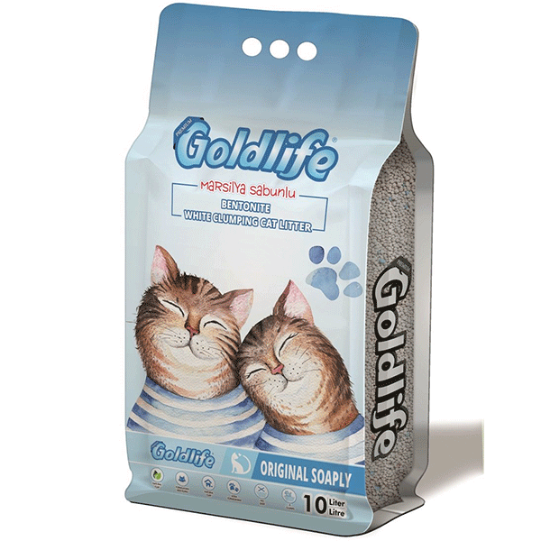 GoldLife Marsilla Sabunlu Topaklanan Bentonit İnce Taneli Kedi Kumu 10 Lt