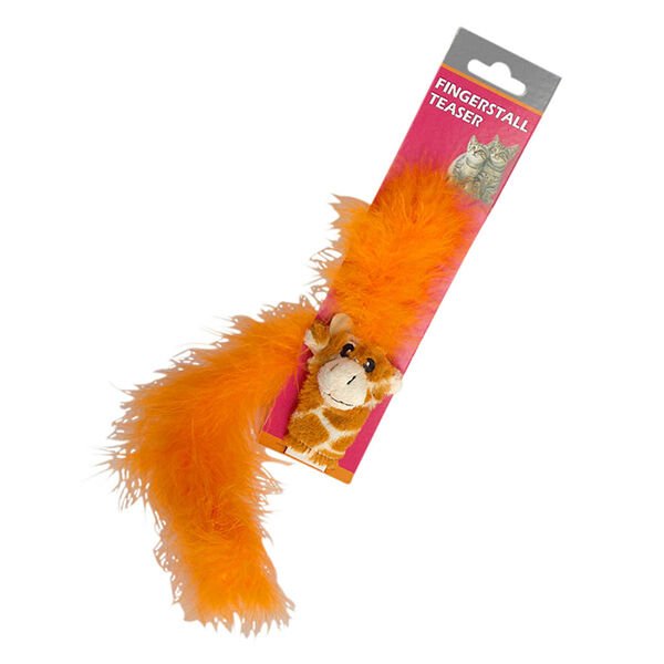 Eastland Peluş Zürafa Parmağa Takılabilir Turuncu Kedi Oltası