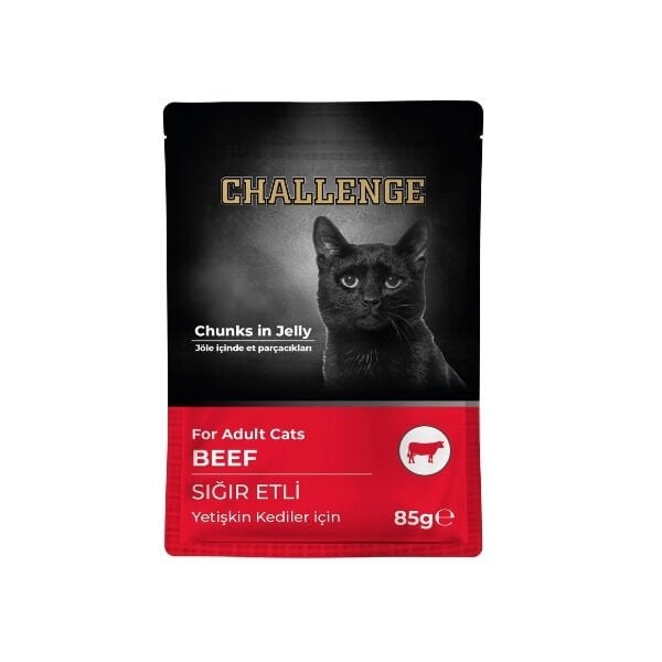 Challenge Sığır Etli Pouch Yetişkin Konserve Kedi Maması 85 Gr