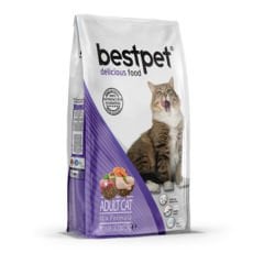 Best Pet Mix Tavuk Kuzu ve Balıklı Yetişkin Kedi Maması 400 Gr