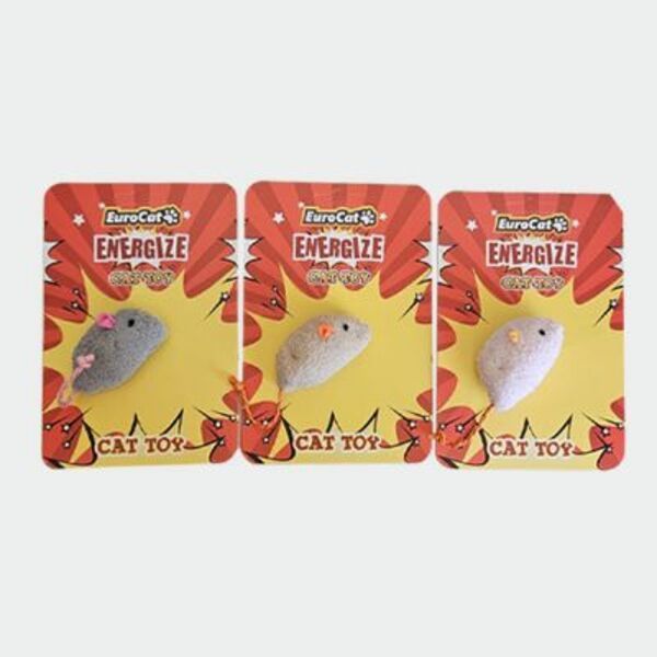 Euro Cat Tombik Fare Peluş Kedi Oyuncağı Renkli
