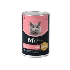 Reflex Plus Sos İçinde Et Parçacıklı Somonlu Yetişkin Kedi Konservesi 400 Gr