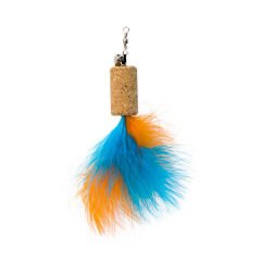Eastland Tüylü Çıngıraklı Mantar Kedi Oyuncağı Mavi 4x2.2 Cm
