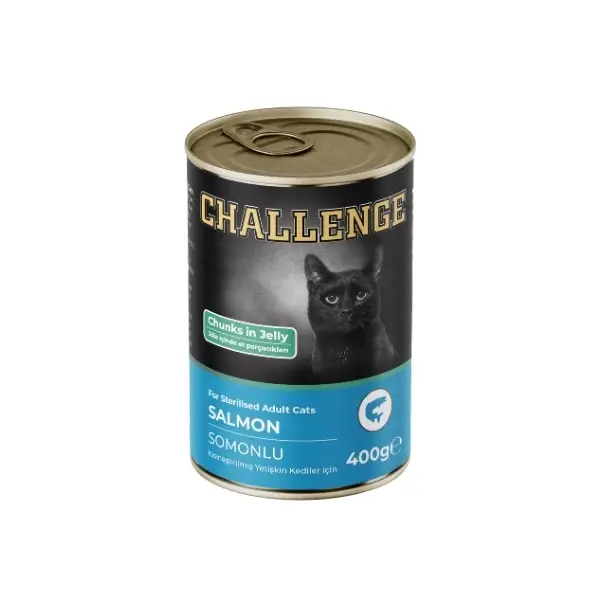 Challenge Somonlu Kısırlaştırılmış Konserve Kedi Maması 1 Adet 400 Gr