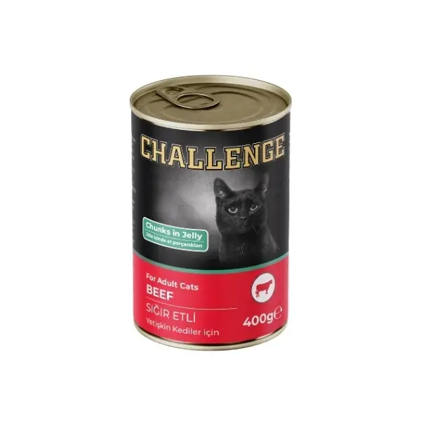Challenge Sığır Etli Yetişkin Konserve Kedi Maması 1 Adet 400 Gr