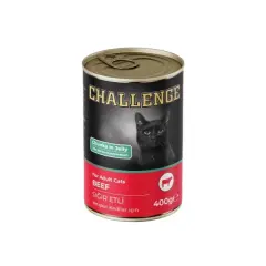 Challenge Sığır Etli Yetişkin Konserve Kedi Maması 1 Adet 400 Gr