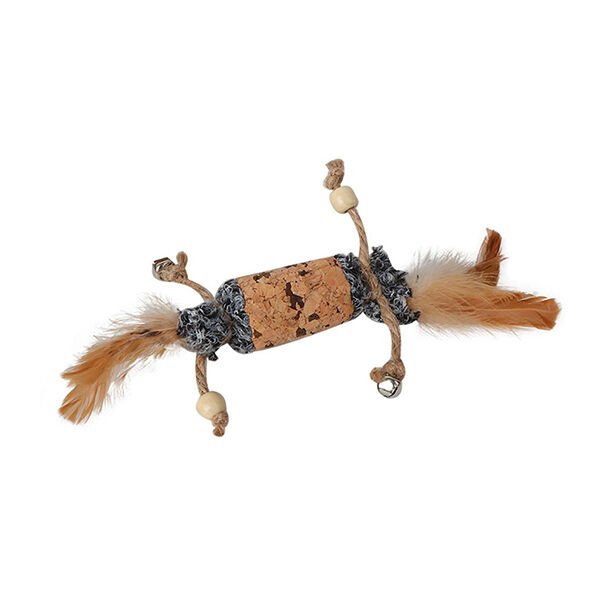 Eastland Çıngıraklı Tüylü Mantar Kedi Oyuncağı 9.5x3.5 Cm