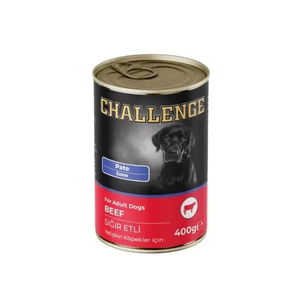 Challenge Pate Sığır Etli Yetişkin Konserve Köpek Maması 1 Adet 400 Gr