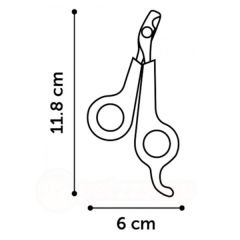 Flamingo Kedi Tırnak Makası Kırmızı/Siyah