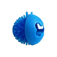 Rogz Toyz Fred Traktatiebal Çiğneme Topu Diş Bakım Köpek Oyuncağı Mavi 6.4 Cm
