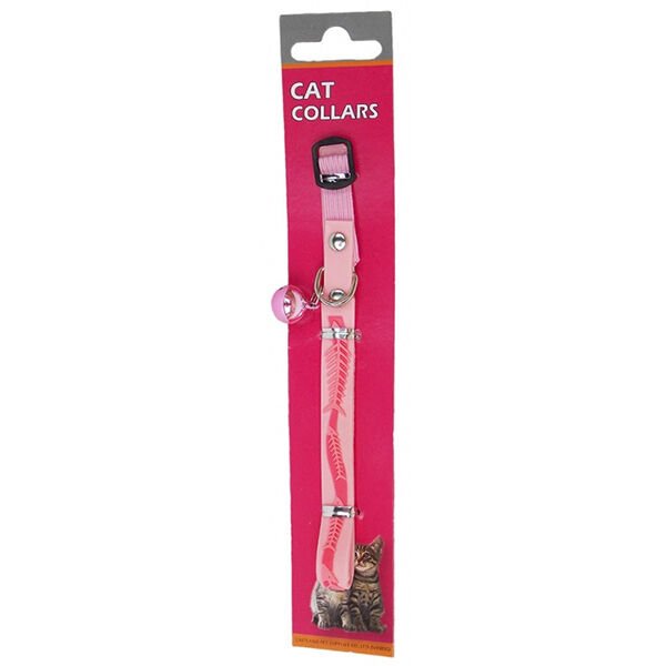 Eastland Balık Desenli Kedi Boyun Tasması Pembe 13 Mm 31 Cm